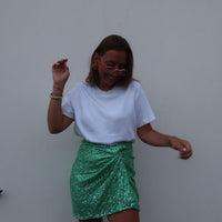 CORFOU jupe sequin saphir