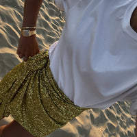 CORFOU jupe sequin anis
