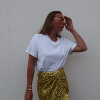 CORFOU jupe sequin anis