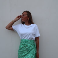 CORFOU jupe sequin saphir