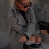 BROOKLYN manteau gris clair version longue