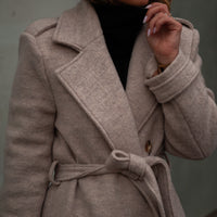 BROOKLYN manteau beige version longue