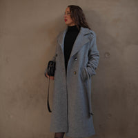 BROOKLYN manteau gris clair version courte