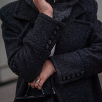 CLYDE manteau anthracite laine