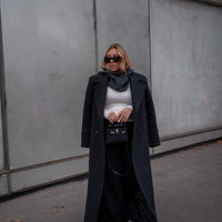 CLYDE manteau anthracite laine