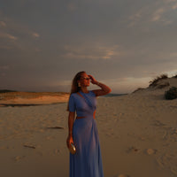 MILOS robe bleu azur