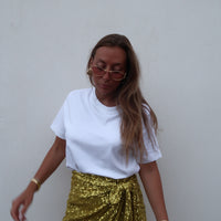 CORFOU jupe sequin anis
