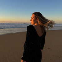 ARCHIVES blouse sequin noire