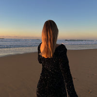 ARCHIVES blouse sequin noire