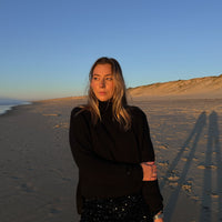 MONTAIGNE jupe sequin noire