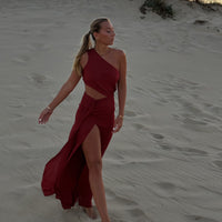 MADI robe longue terracotta