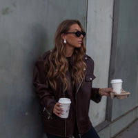 HAMILTON veste perfecto burgundi choco