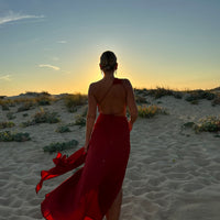 MADI robe longue terracotta