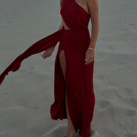 MADI robe longue terracotta