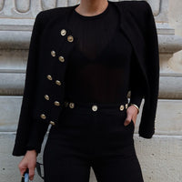 JACKIE veste tweed noir