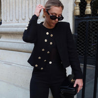 JACKIE veste tweed noir