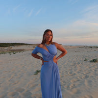MILOS robe bleu azur