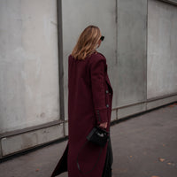 CLYDE manteau burgundi laine