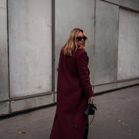 CLYDE manteau burgundi laine