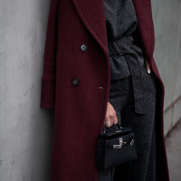 CLYDE manteau burgundi laine