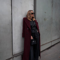 CLYDE manteau burgundi laine