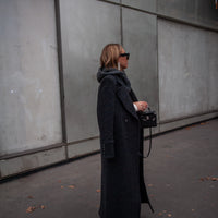 CLYDE manteau anthracite laine