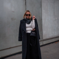 CLYDE manteau anthracite laine