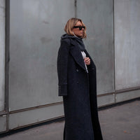 CLYDE manteau anthracite laine