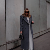 CLYDE manteau gris foncé laine