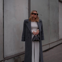 CLYDE manteau gris foncé laine