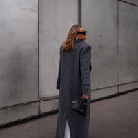 CLYDE manteau gris foncé laine