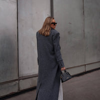 CLYDE manteau gris foncé laine