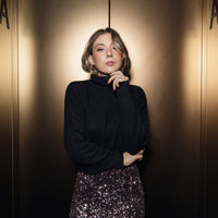 MONTAIGNE jupe sequin rose