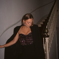CROSBY bustier sequin rose
