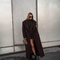 CLYDE manteau choco laine