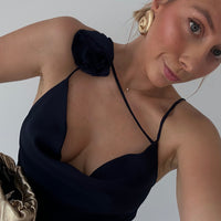 FIGARI robe longue navy