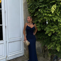 FIGARI robe longue navy