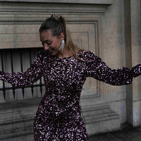 BELLAGIO robe sequin rose