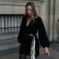 NOOSA robe noire & or