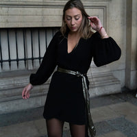 NOOSA robe noire & or