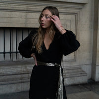 NOOSA robe noire & or
