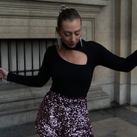 VEGAS short sequin rose