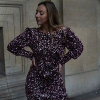 BELLAGIO robe sequin rose