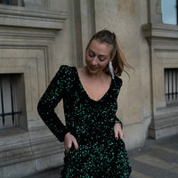 ARCHIVES blouse sequin vert