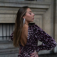 BELLAGIO robe sequin rose