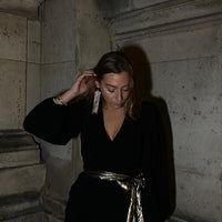 NOOSA robe noire & or