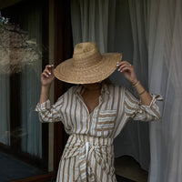 Jupe HAVANE rayée beige or