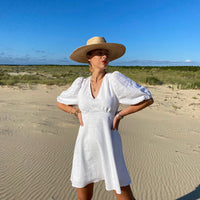 robe dos nu MANLY blanc