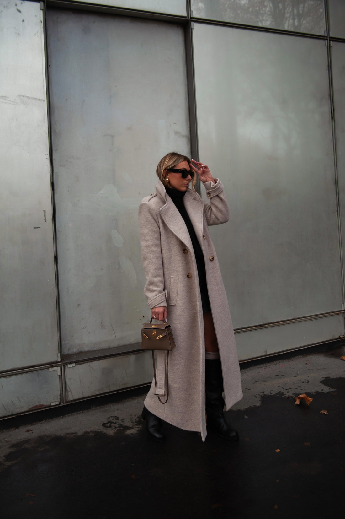 BROOKLYN manteau beige version longue