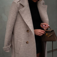 BROOKLYN manteau beige version longue